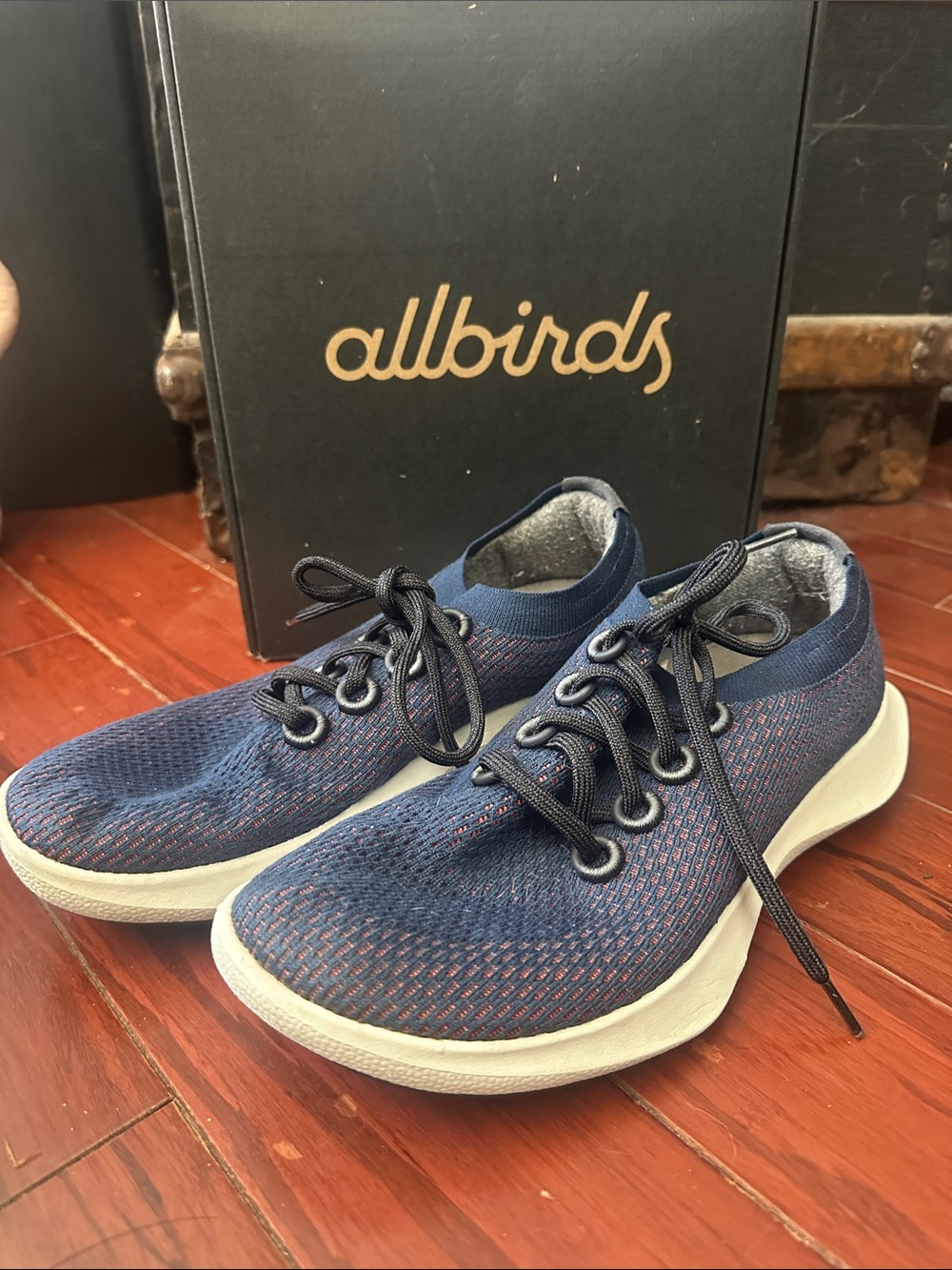 Allbirds Tree Dasher 1 Puukeko Navy Blue Mens 10 WITH ORIGINAL BOX